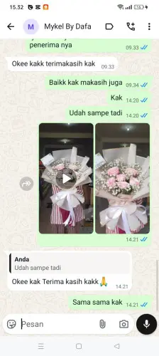 Testimonial Buket Bunga curugbadak
