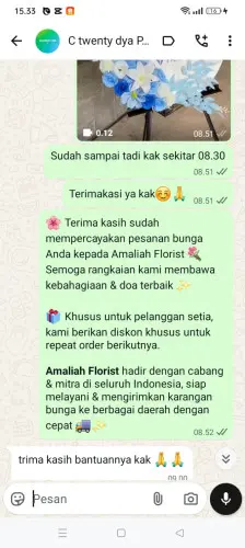 Testimonial Standing Flower curugbadak